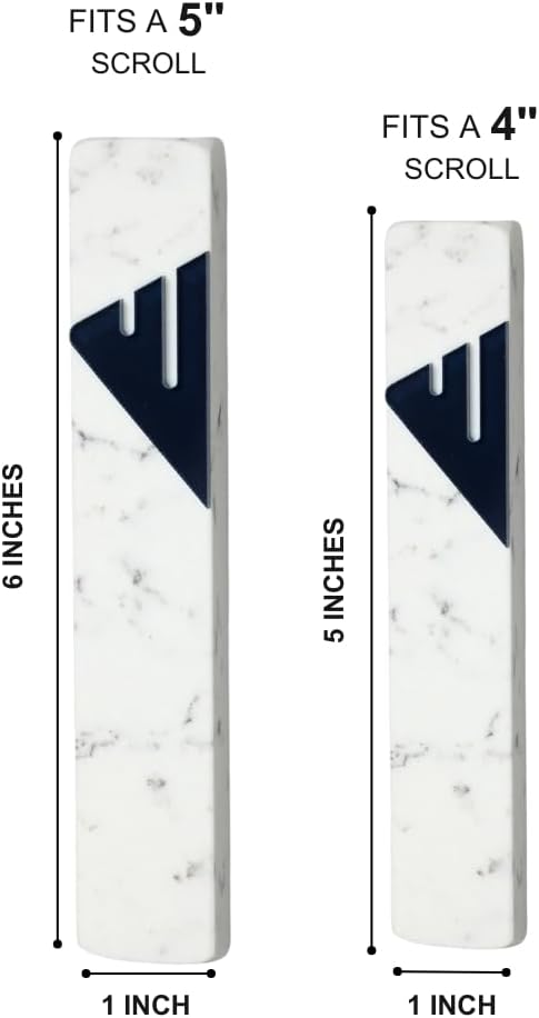Modern Mezuzah Case with Marble Design