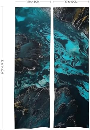 Japanese Noren Mountains and Streams Door Curtain 34x57 Inch