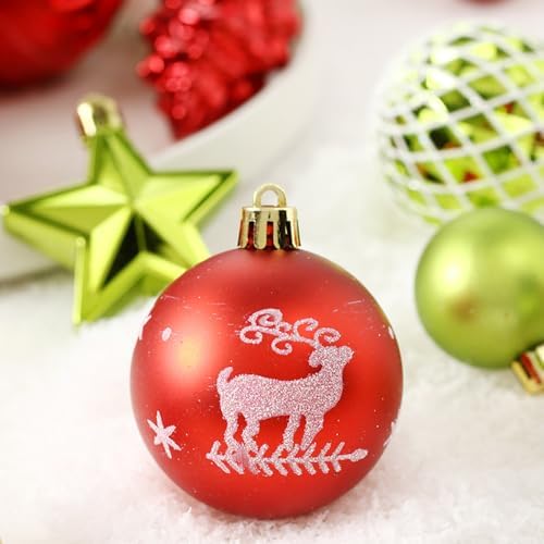 70ct Shatterproof Christmas Tree Decorations