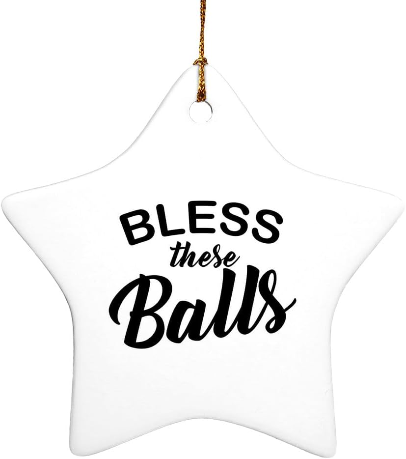 Graphics More Star-Shaped Porcelain Christmas Ornament - 31 Inch