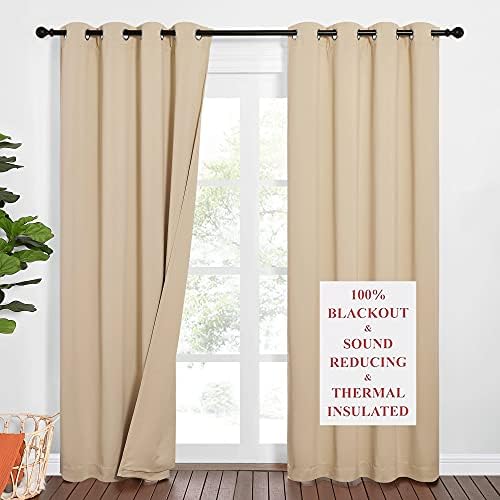 NICETOWN Noise Reducing Curtains with Blackout and Privacy
