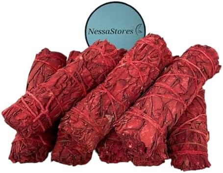 6 Dragons Blood Sage Smudge Sticks 4 Inch Hand Tied All Natural