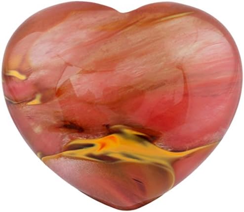 Rockcloud 16 Inch Cherry Quartz Heart Worry Stone