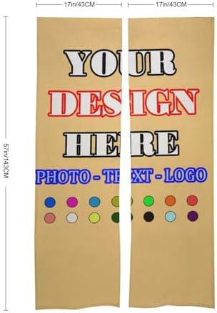 Custom Japanese Noren Door Curtain with Photo Text Logo