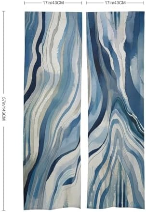Japanese Noren Marble Texture Door Curtain 34x57 Inch