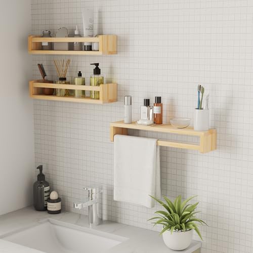 Heimlove Floating Shelves for Nursery 16 Inch Wall Bookshelf Set of 2