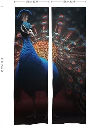Japanese Noren Animal Feathers Door Curtain 34x57 Inches