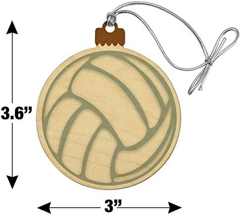 GRAPHICS AND MORE Volleyball Ball Wood Christmas Ornament