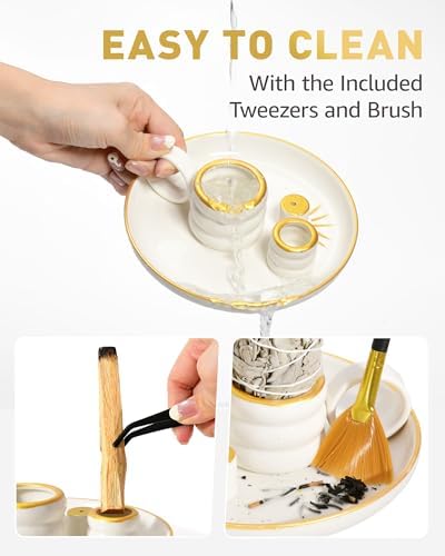 4 in 1 Incense Holder with Handle and Ash Tray