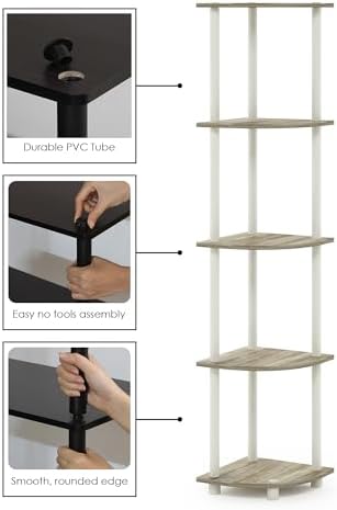 Furinno Turn-N-Tube 5 Tier Corner Display Rack