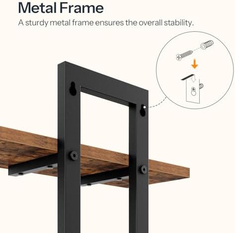 HOOBRO Floating Shelves Set of 2 3-Tier Wall Mounted Storage
