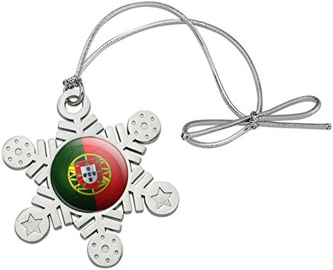 Graphics More Portugal Flag Soccer Ball Metal Ornament