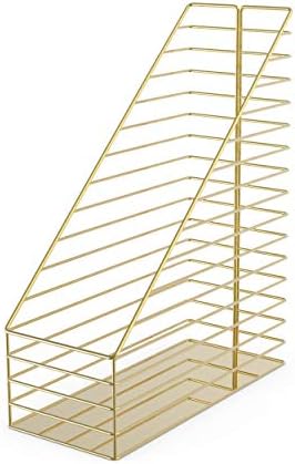 U Brands Metal Magazine Holder Gold
