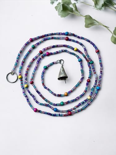 Mango Gifts Bohemian Beaded Curtain 76 Inch Multicolour Glass Beads Strings