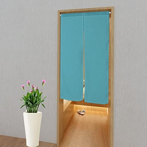 Leowefowa Solid Turquoise Blue Noren Curtain Door Divider