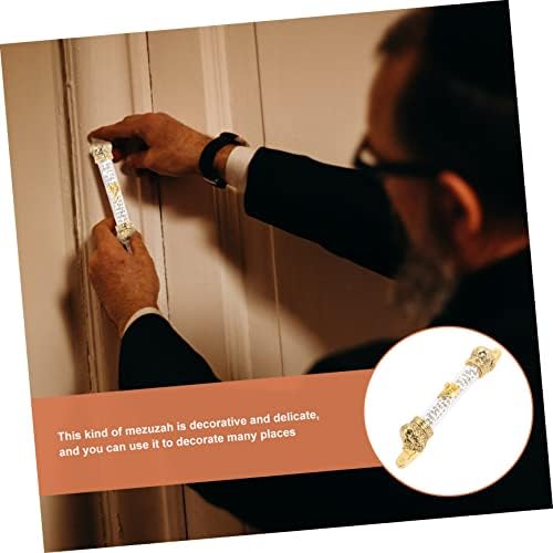 Door Right Side Mezuzah Jewish Religious Metal Scroll for Home