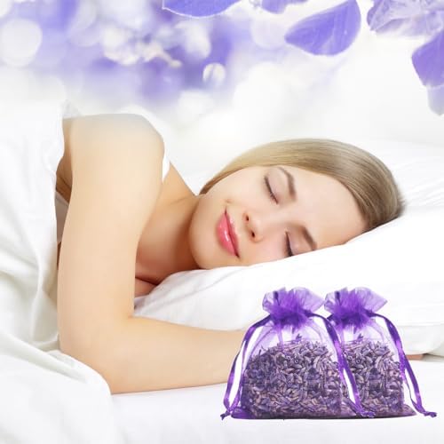 24 Pack Dried Lavender Sachets for Home Fragrance