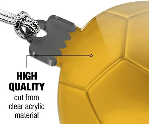 Colombia Flag Soccer Ball Acrylic Christmas Ornament