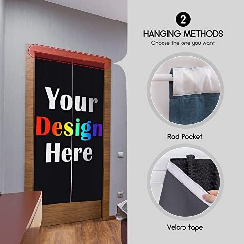 Custom Doorway Curtain with Photo Text Logo Japanese Noren Partition