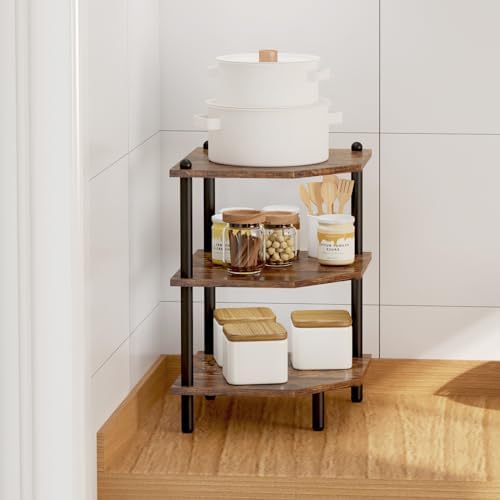 MOFAIN 3 Tier Corner Shelf Organizer for Small Spaces
