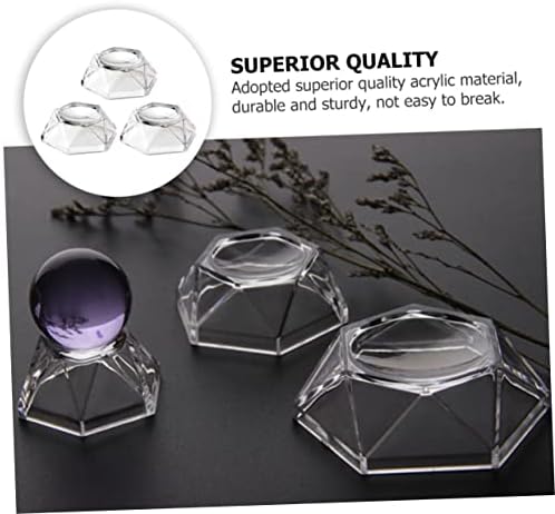 3pcs Acrylic Crystal Display Base for Decorative Showcases