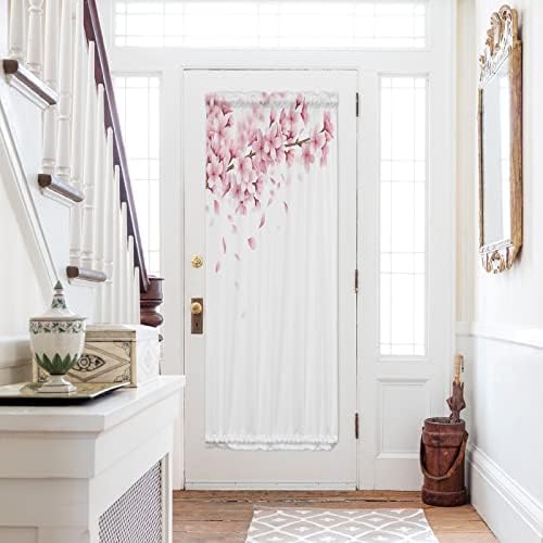 Shine-Home Spring Pink Sakura French Door Curtain Panel
