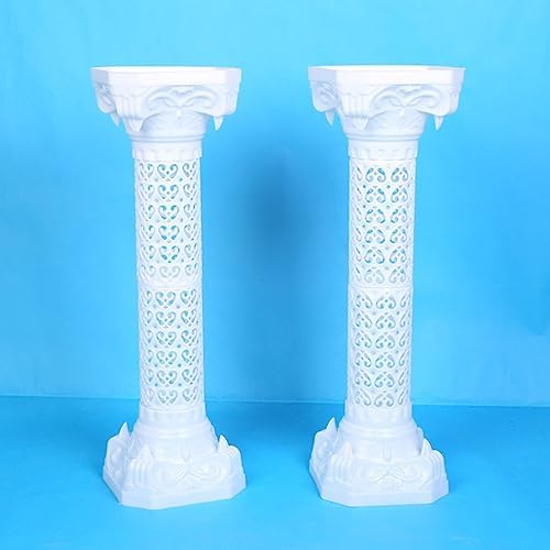 ERINGOGO Tall Display Pedestal - 40 x 12 White Roman Column
