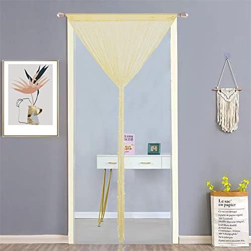 Beaded Curtain Door Divider with Telescopic Rod