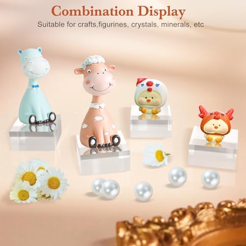 16 Piece Acrylic Display Base Set for Trophy and Jewelry Displays