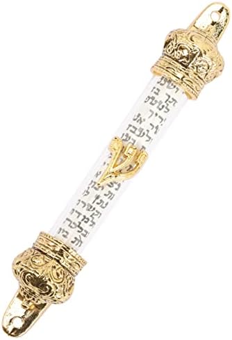 Jewish Mezuzah Scroll Door Ornament Metal Decor Case