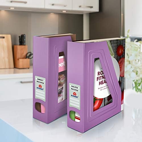 Acrimet Magazine File Holder 2 Pack Solid Purple