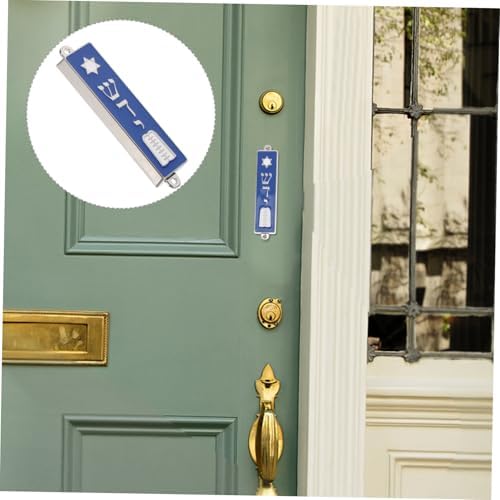Garneck Metal Mezuzah Scroll with Hebrew Text for Door