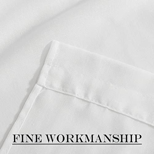 NICETOWN Sheer Curtain for French Door White 26x80