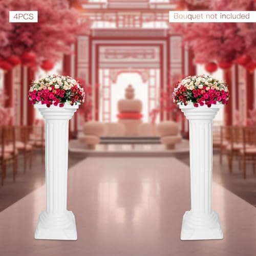 Roman Pillars Decor Set 4Pcs for Wedding and Events