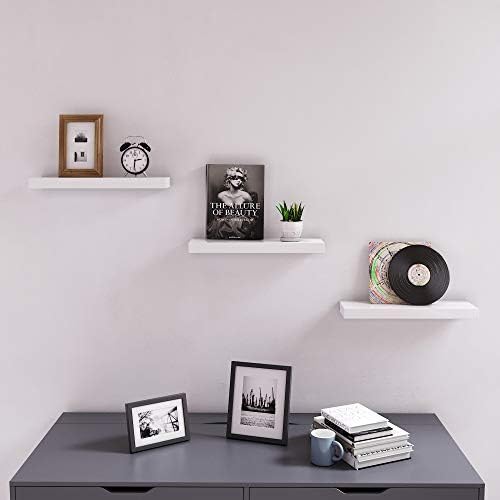 SONGMICS Floating Shelf 157 Inches White