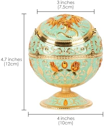 Dragon Ashtray with Lid - Zinc Alloy Windproof Decor