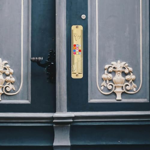 HOLIDYOYO 2 Set Metal Retro Mezuzah Scrolls Door Decor
