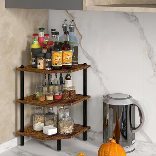 MOFAIN 3 Tier Corner Shelf Organizer for Small Spaces