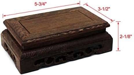 Rustic Rosewood Rectangle Display Stand Pedestal