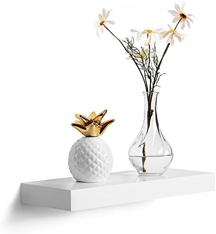 SONGMICS Floating Shelf 157 Inches White