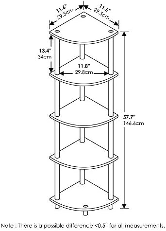 Furinno Turn-N-Tube 5 Tier Corner Display Rack