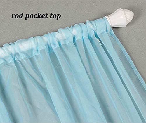 PureAqu Rod Pocket Sheer Curtain Panel Floral Birds Design