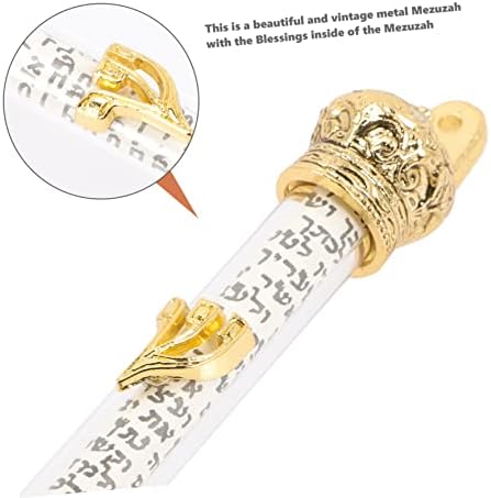 Jewish Mezuzah Scroll Door Ornament Metal Decor Case