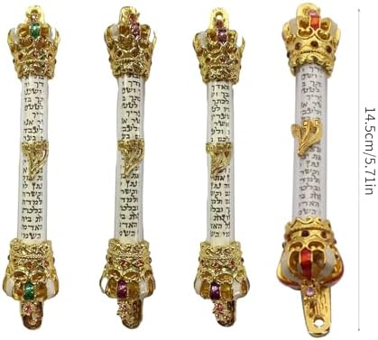Retro Metal Mezuzah Door Decoration Religious Home Accent