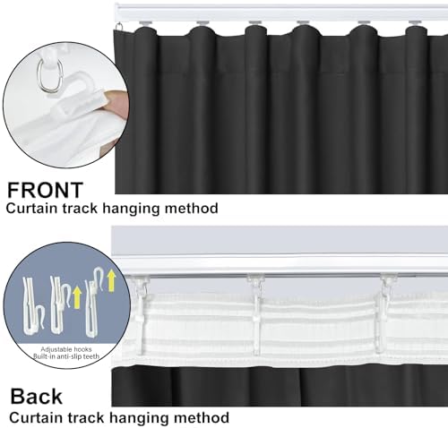 Room Divider Curtains with Hooks 1 Panel Grey