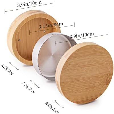 Stylish Small Bamboo Ashtray with Lid