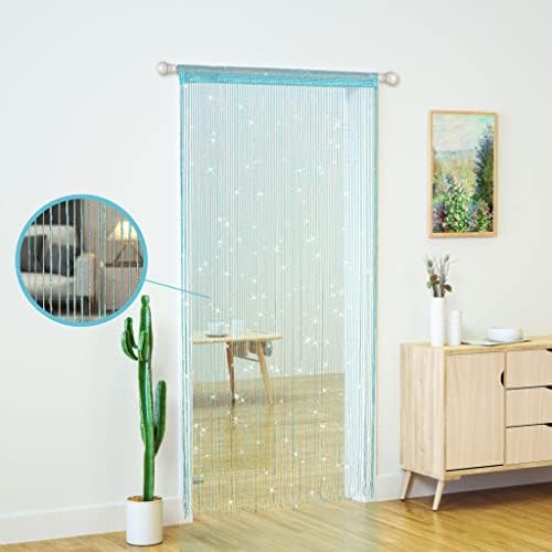Glitter Beaded Curtain Panel for Doorways and Windows