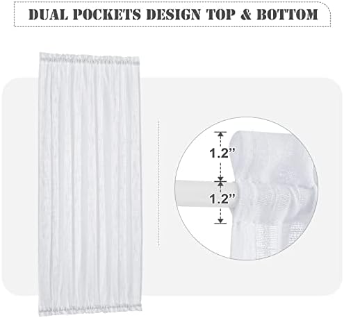 Pony Dance White Linen Door Curtain Panel 80 Inch