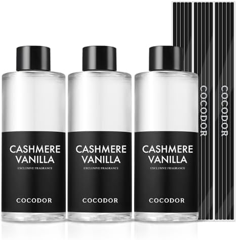 Cocodor Cashmere Vanilla Reed Diffuser Refills 3 Pack