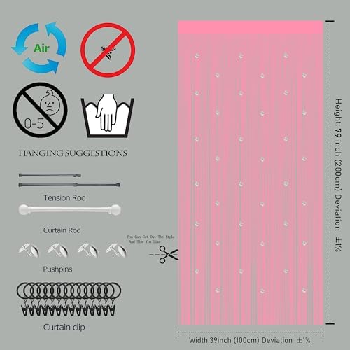 Beaded String Curtains for Doorways Boho Decor
